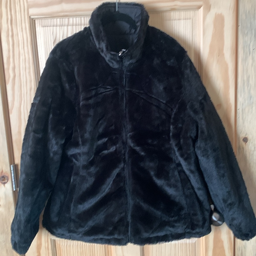 Quilted faux fur reversible jacket